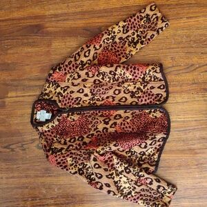 Molly & Max Women's Petite Medium Blazer Jacket Zipper Colorful Career